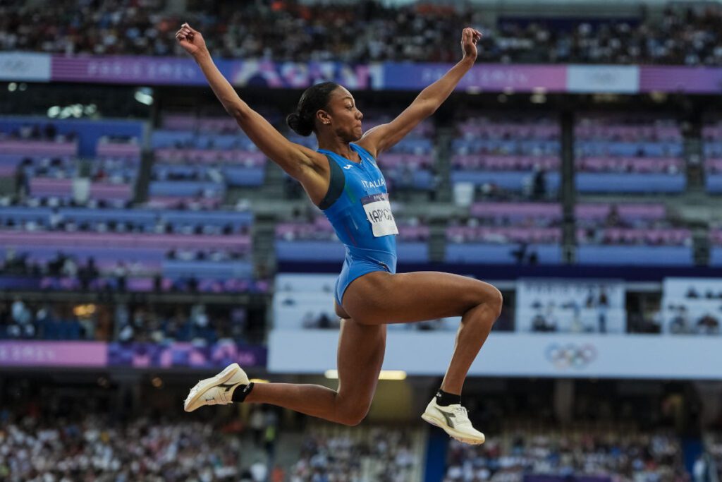 Larissa Iapichino alle Olimpiadi di Parigi.