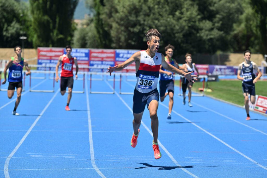 Diego Mancini ai campionati italiani allievi 2025.