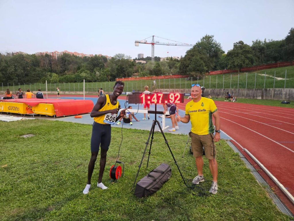 Umed con il tecnico Gianluca Capati.